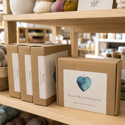 Beginner Wool Felting Kit | Make Felted Hearts