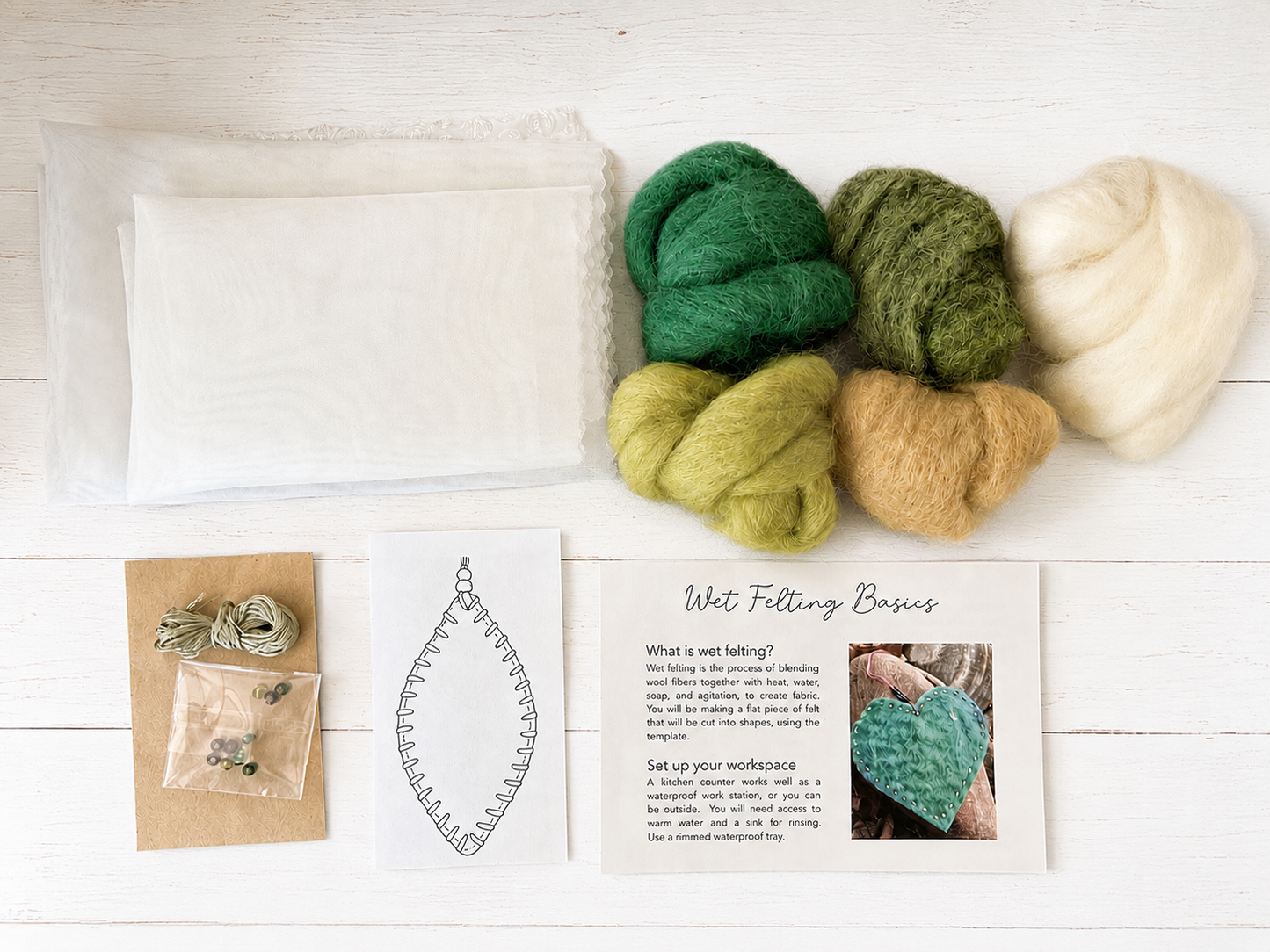 Beginner Wool Felting Kit | Make Felted Leaves