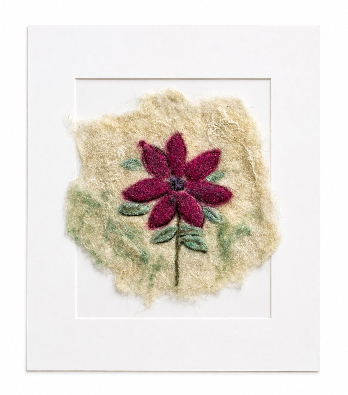 Felted Wall Art | 8"x10" (11"x14" Mat) | Wildflower Design