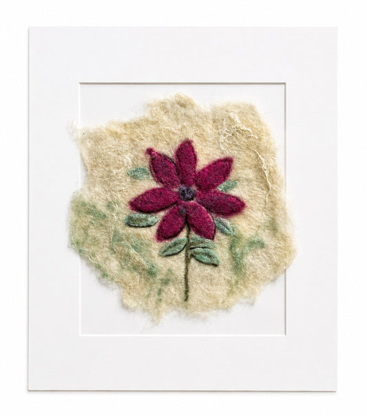 Felted Wall Art | 8"x10" (11"x14" Mat) | Wildflower Design