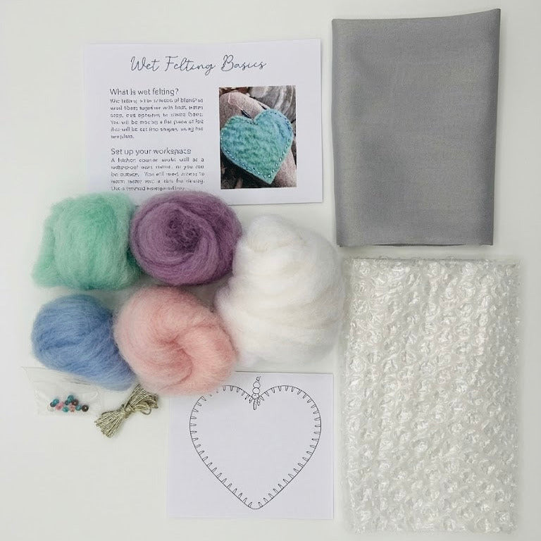 Beginner Wool Felting Kit | Make Felted Hearts