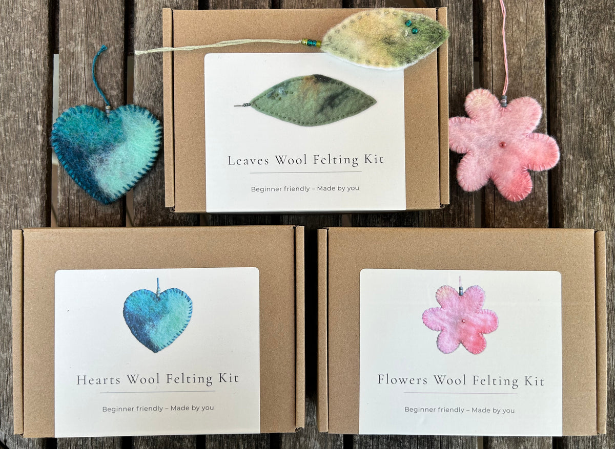 Beginner Wool Felting Kits - THREE Kit Bundle